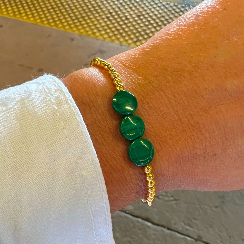 🎁GIFT IDEA!🎁 Semi-precious Malachite Bracelet